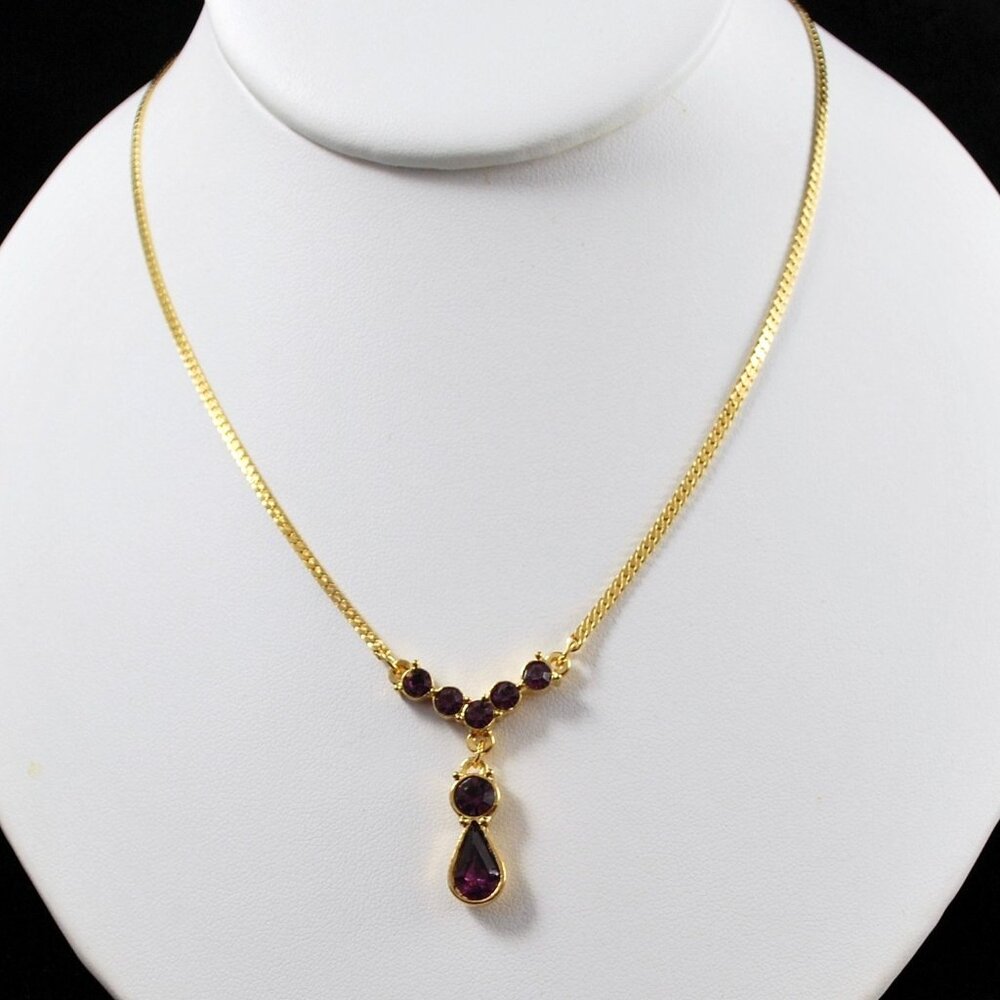 1991 Avon Jewelry Rialto Collection Amethyst Necklace